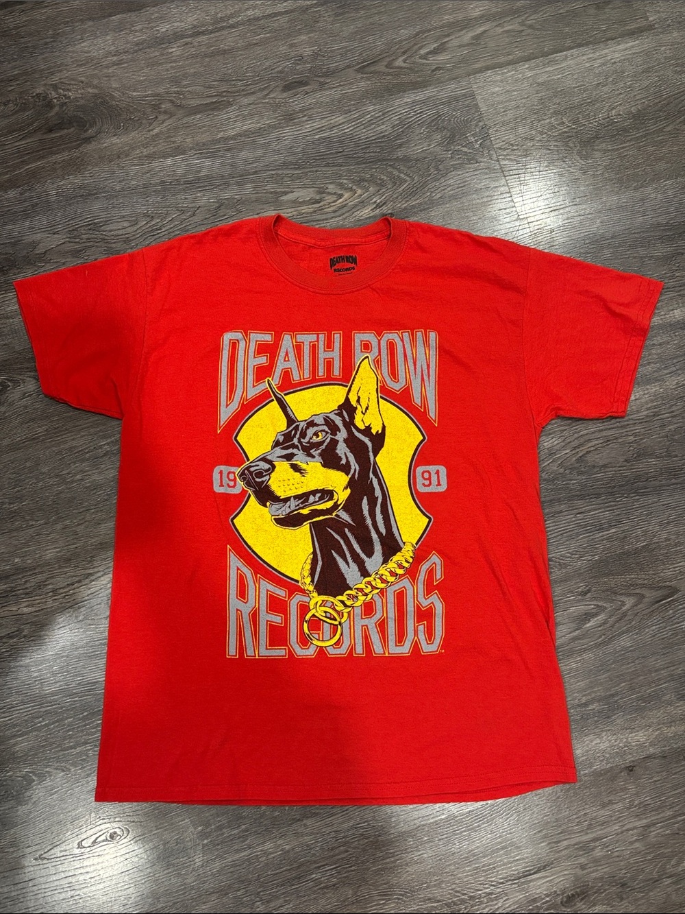 Death Row Records Red Graphic Tee Men’s Size Large